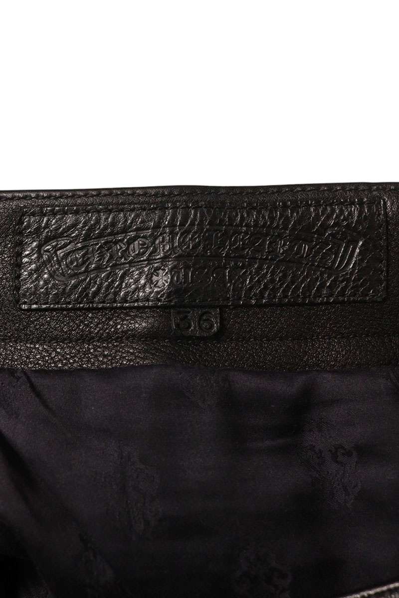 Chrome Hearts DEVIL DOG LTHR Cross Button Multi Size 36