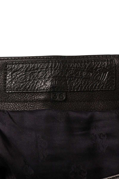 Chrome Hearts DEVIL DOG LTHR Cross Button Multi Size 36
