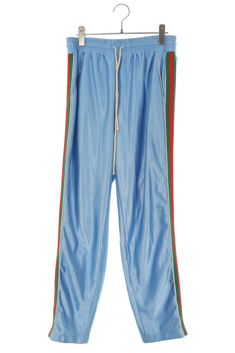 GUCCI Side Snap Button Track Pants Light Blue Size 30