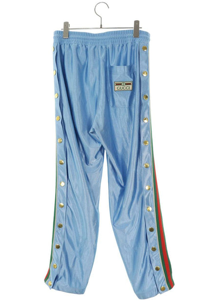 GUCCI Side Snap Button Track Pants Light Blue Size 30