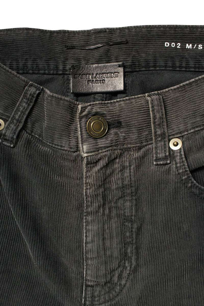 SAINT LAURENT PARIS Corduroy Skinny Pants Gray Size 28