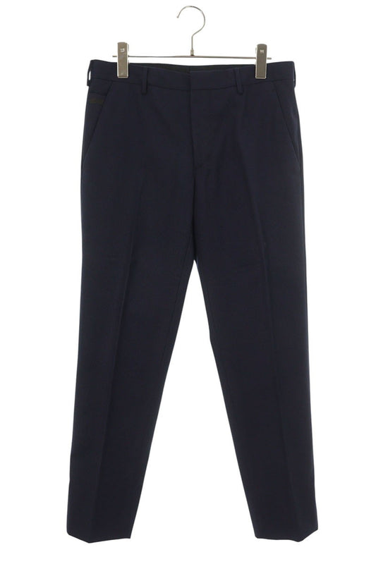 Prada Navy Virgin Wool Plain Trousers Size 32