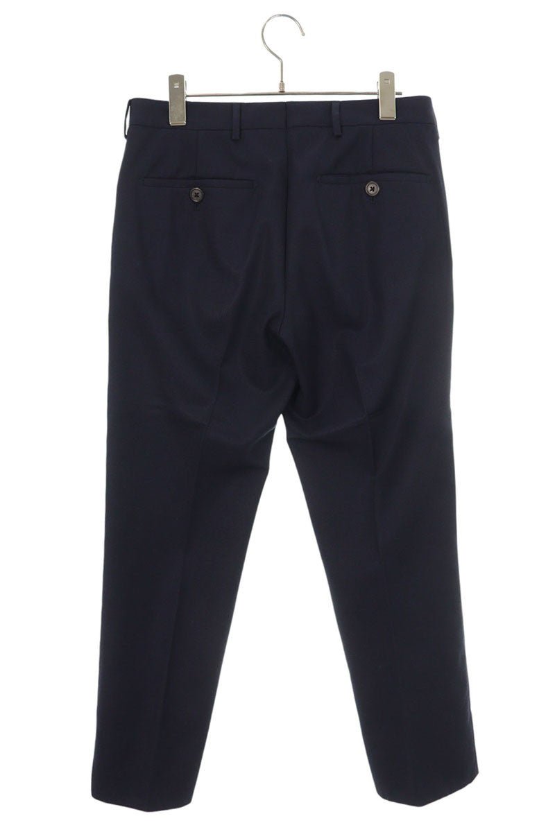 Prada Navy Virgin Wool Plain Trousers Size 32