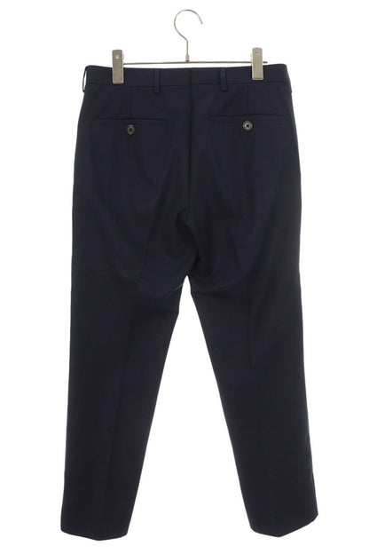 Prada Navy Virgin Wool Plain Trousers Size 32