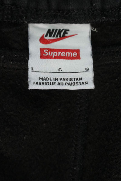Supreme x Nike 25SS Logo Patchwork Long Pants Black Size L
