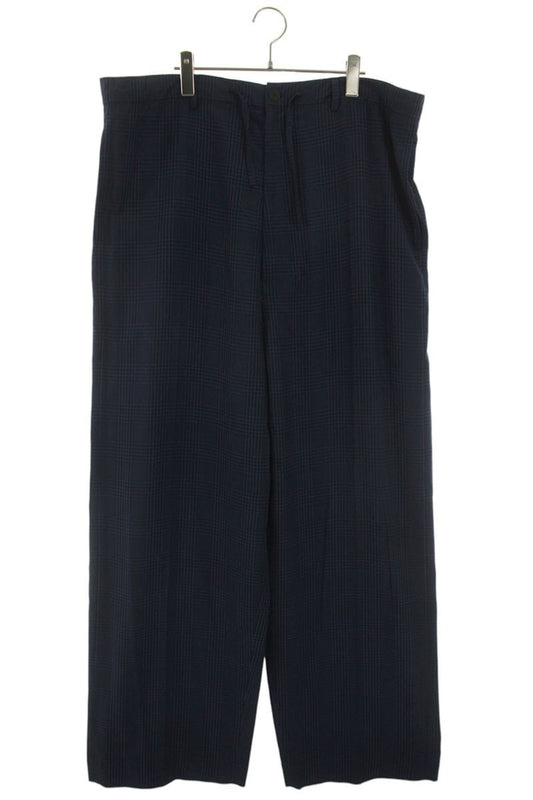 BALENCIAGA Navy Check Wide Pants Size 30