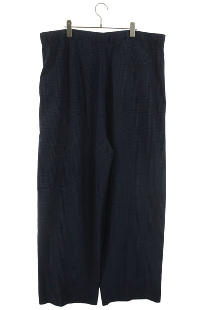 BALENCIAGA Navy Check Wide Pants Size 30