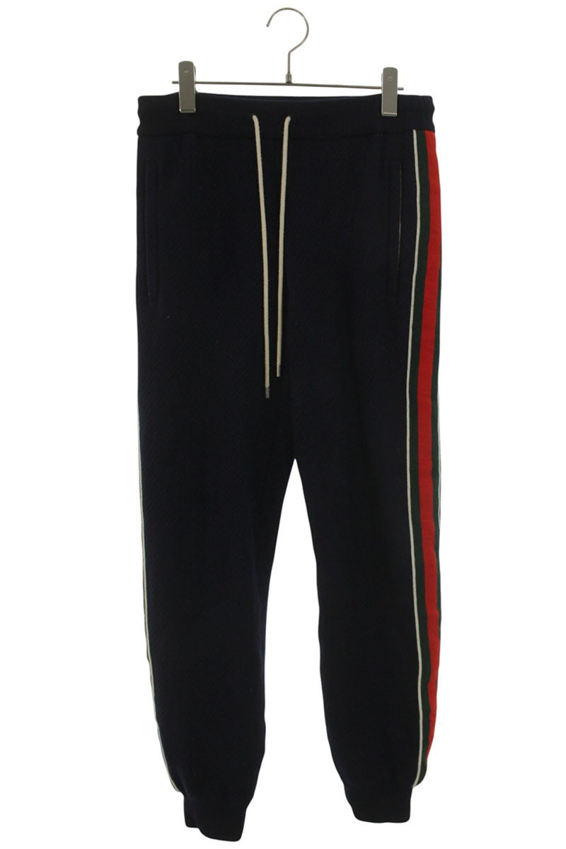 GUCCI Interlocking G Applique Wool Jersey Pants Size 30
