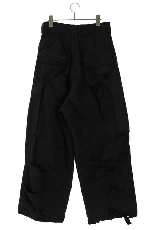 BALENCIAGA Distressed Large Cargo Pants Black Size XS