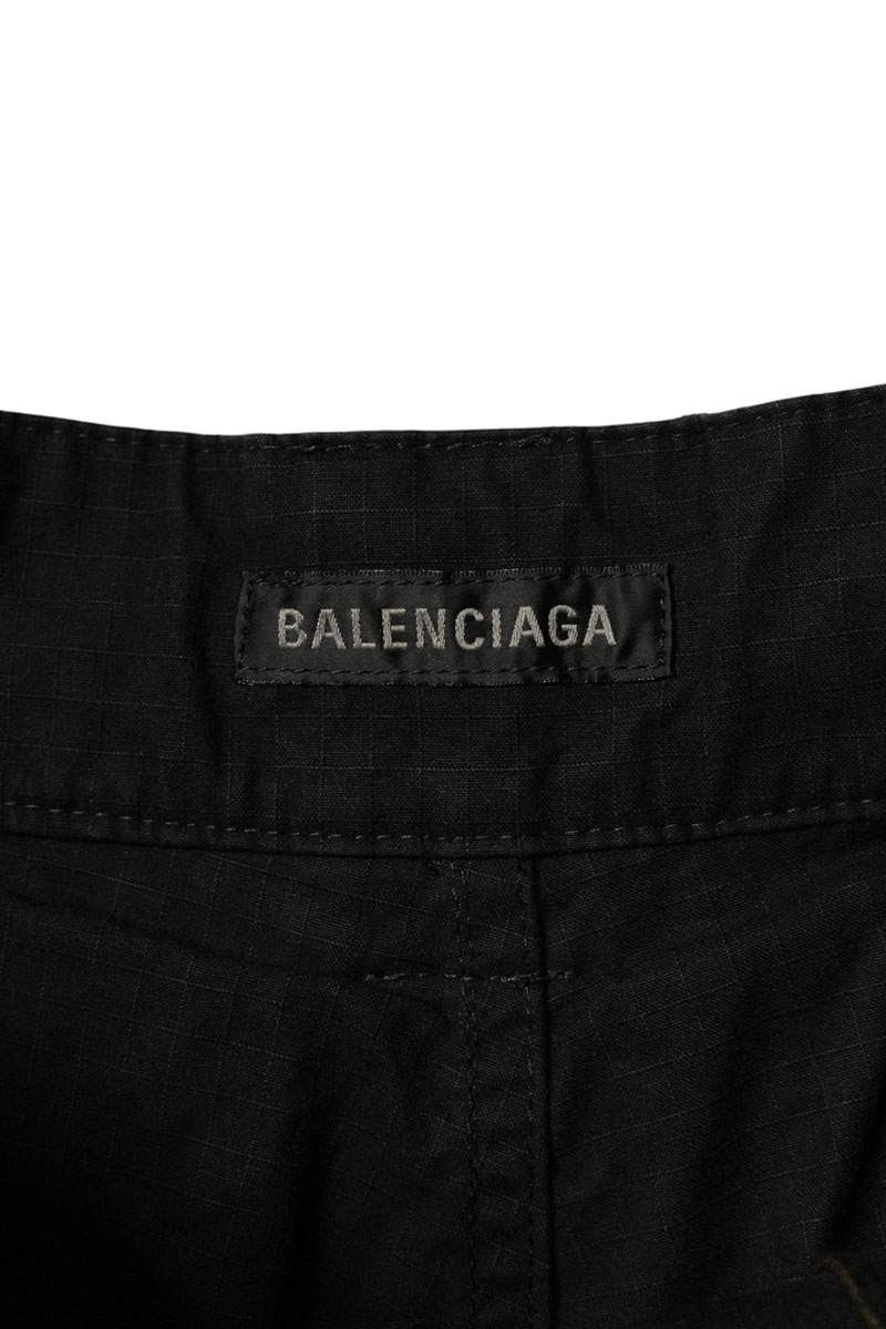 BALENCIAGA Distressed Large Cargo Pants Black Size XS