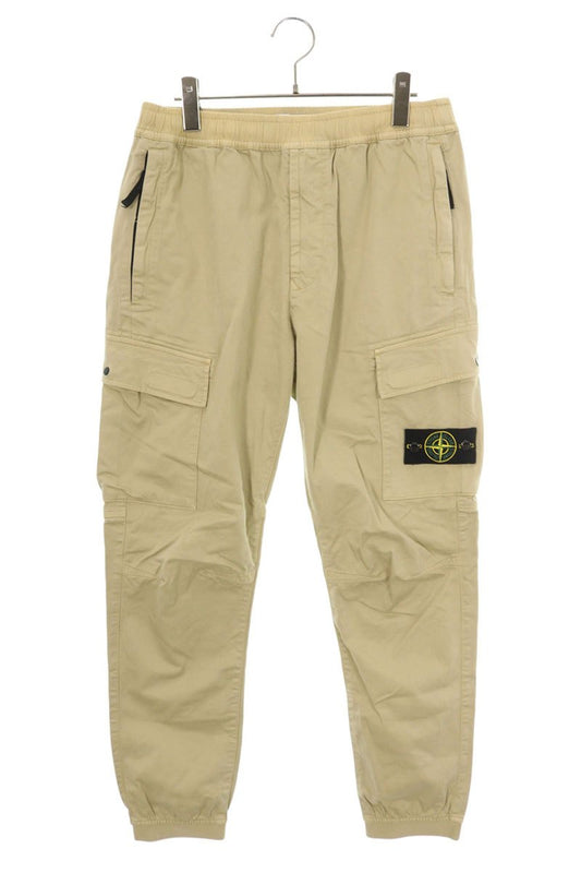STONEISLAND Logo Patch Cargo Pants Beige Size 32