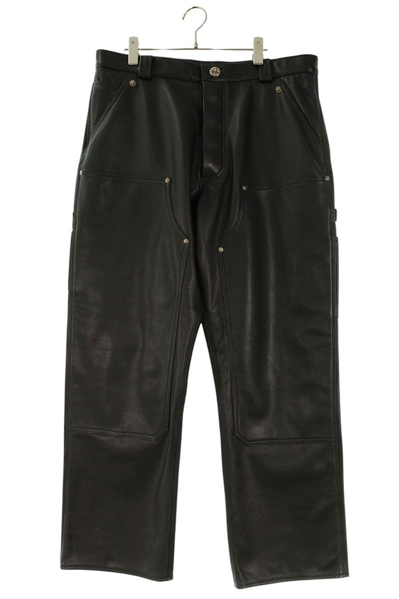 Chrome Hearts CARPENTER DOUBLE KNEE Leather Pants Size 36
