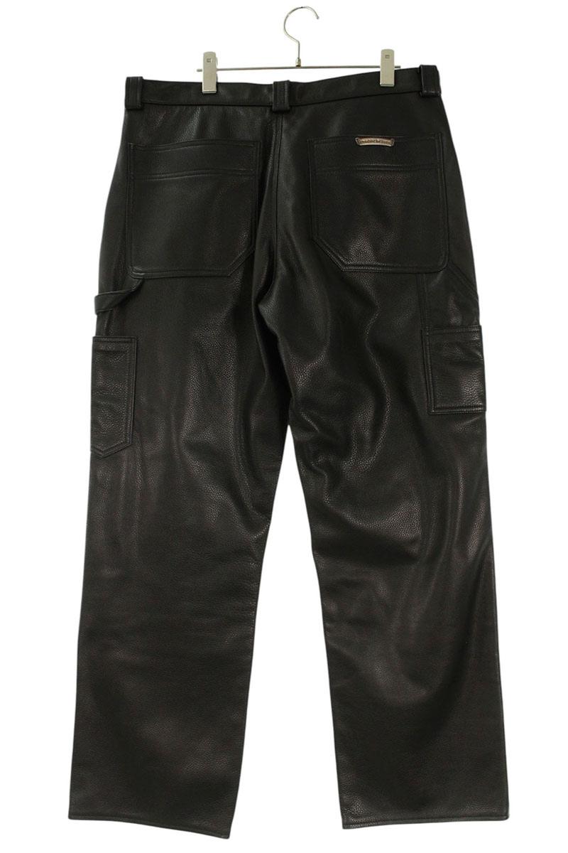 Chrome Hearts CARPENTER DOUBLE KNEE Leather Pants Size 36
