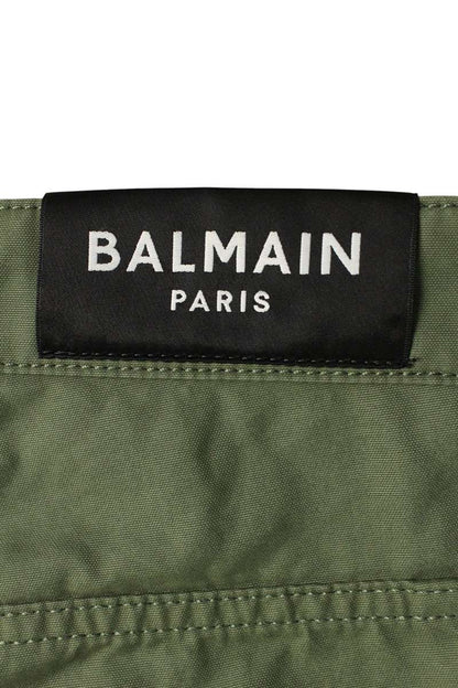 BALMAIN Cotton Cargo Pants Cargo Green Size 30