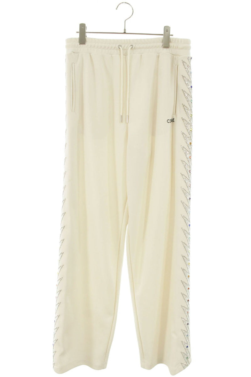 CELINE Side Studded Track Pants White Size 32