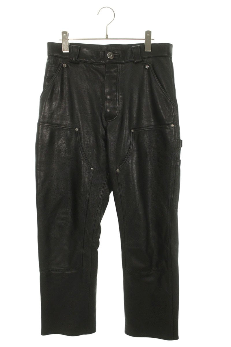 Chrome Hearts CARPENTER LTHR Double Knee Black Size 30