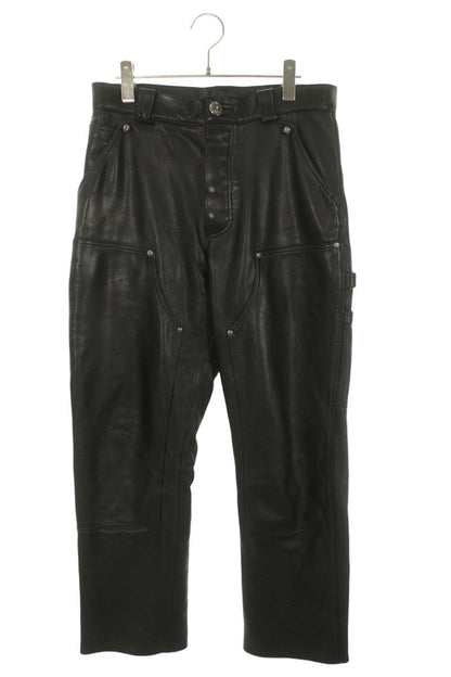 Chrome Hearts CARPENTER LTHR Double Knee Black Size 30