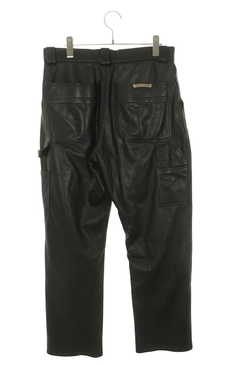 Chrome Hearts CARPENTER LTHR Double Knee Black Size 30
