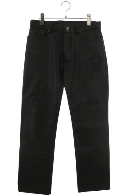 Chrome Hearts JEAN STRTLG LTHR Cross Patch Leather Size 31