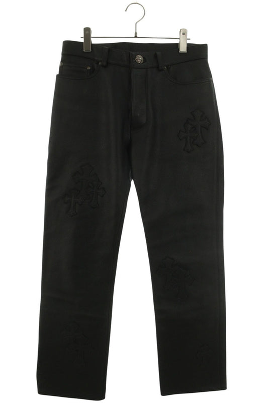 Chrome Hearts JEAN STRTLG LTHR Cross Patch Leather Size 31