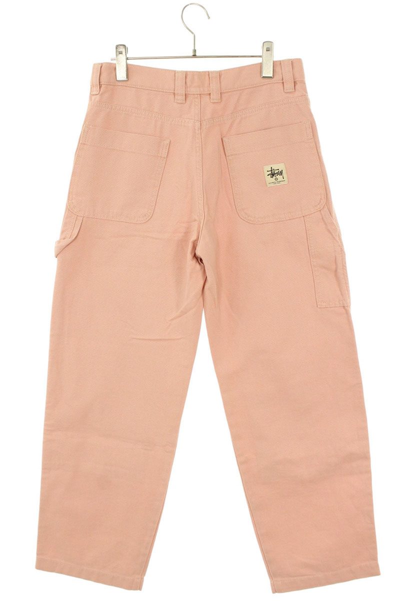 STUSSY Cotton Carpenter Pants Pink Size 28