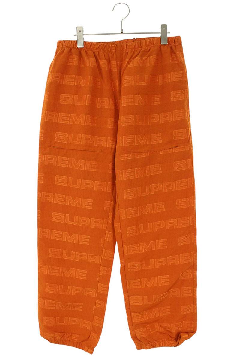 Supreme 21AW Logo Ripstop Track Pant Long Pants Orange Size S