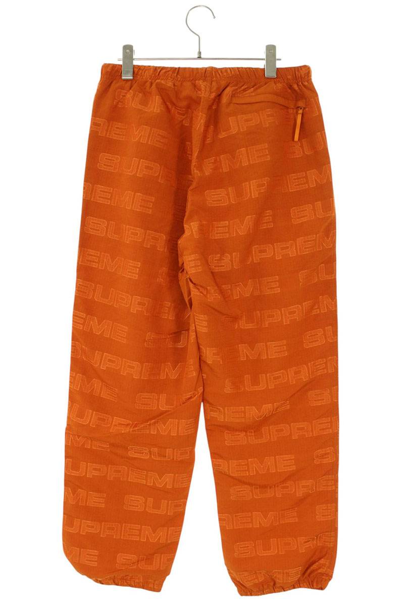 Supreme 21AW Logo Ripstop Track Pant Long Pants Orange Size S