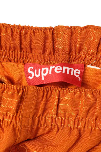 Supreme 21AW Logo Ripstop Track Pant Long Pants Orange Size S