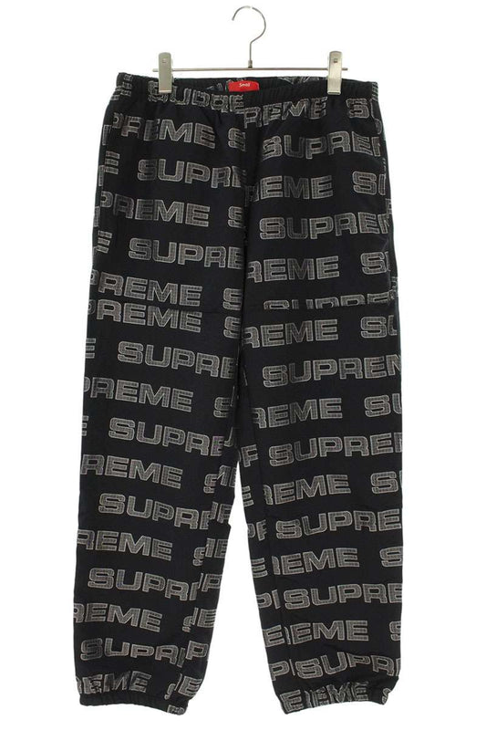Supreme 21AW Logo Ripstop Track Pant Long Pants Black Size S