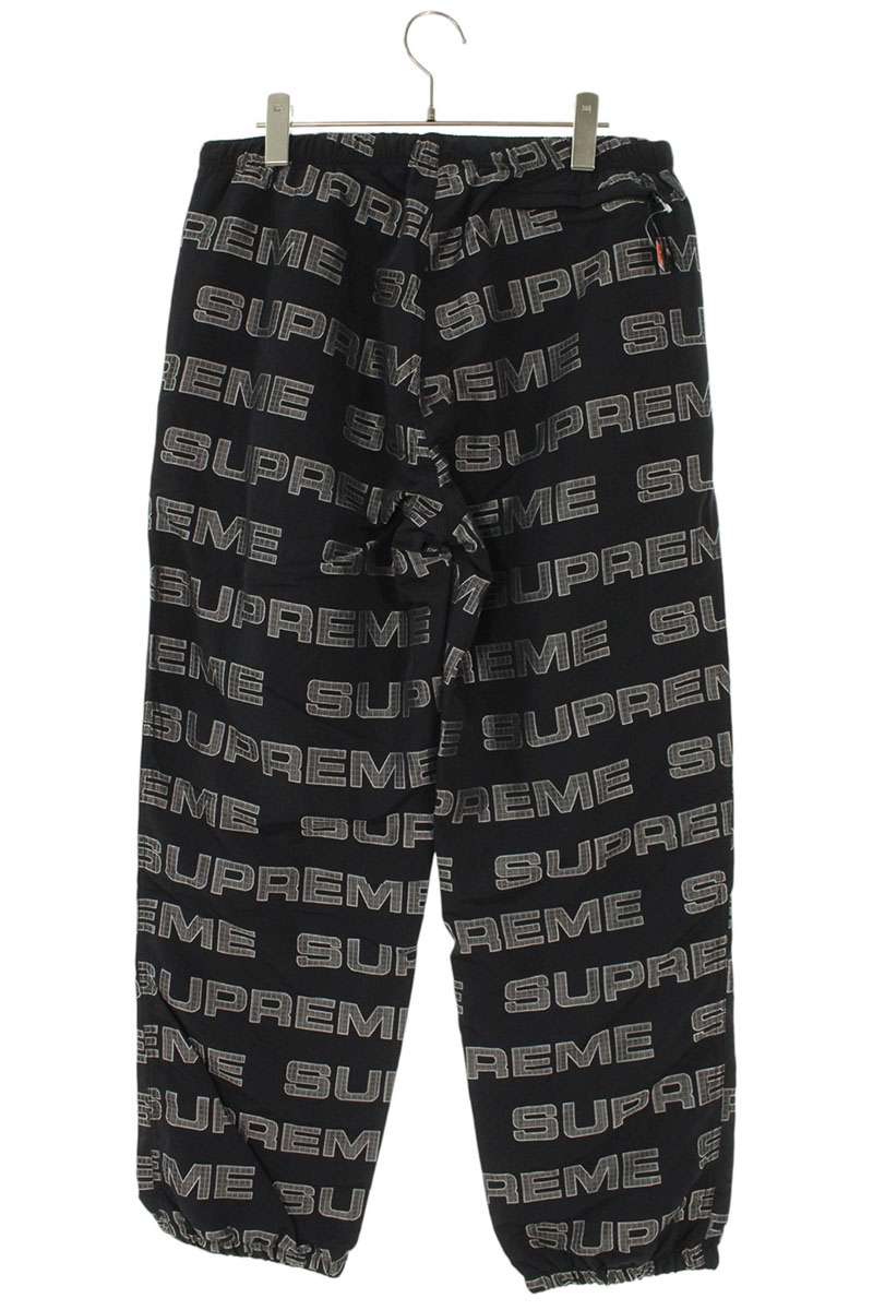 Supreme 21AW Logo Ripstop Track Pant Long Pants Black Size S