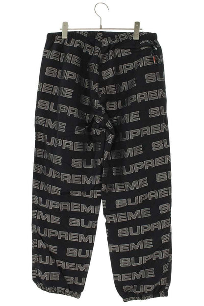 Supreme 21AW Logo Ripstop Track Pant Long Pants Black Size S