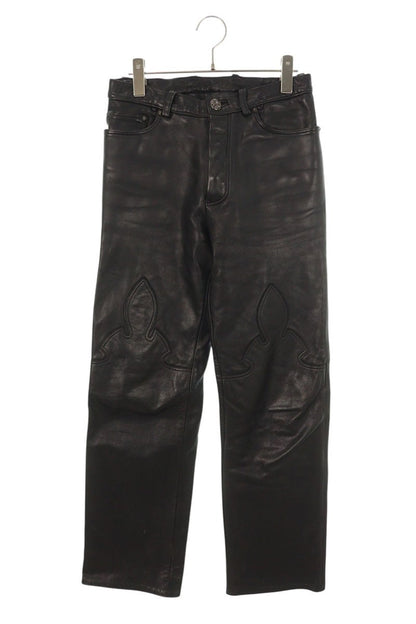 Chrome Hearts Crossball Button Flare Knee Leather Size 28