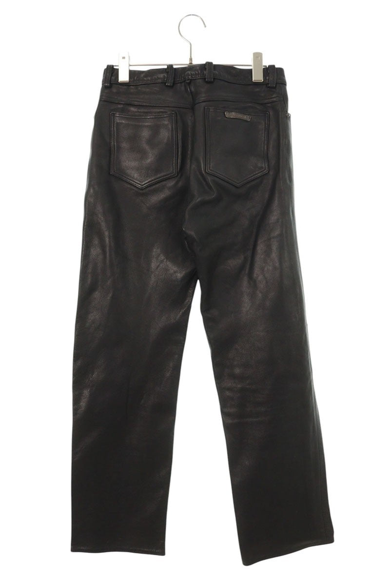 Chrome Hearts Crossball Button Flare Knee Leather Size 28