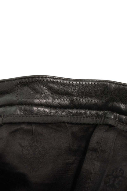 Chrome Hearts Crossball Button Flare Knee Leather Size 28