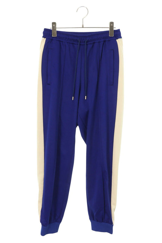 GUCCI Logo Print Track Pants Blue Beige Size 28