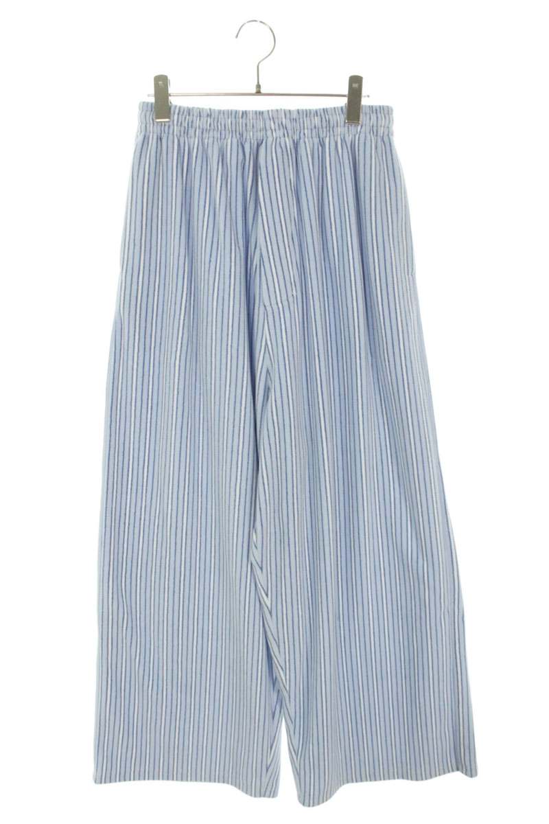 BALENCIAGA Stripe Fleece Pajama Pants Blue/White Size 28