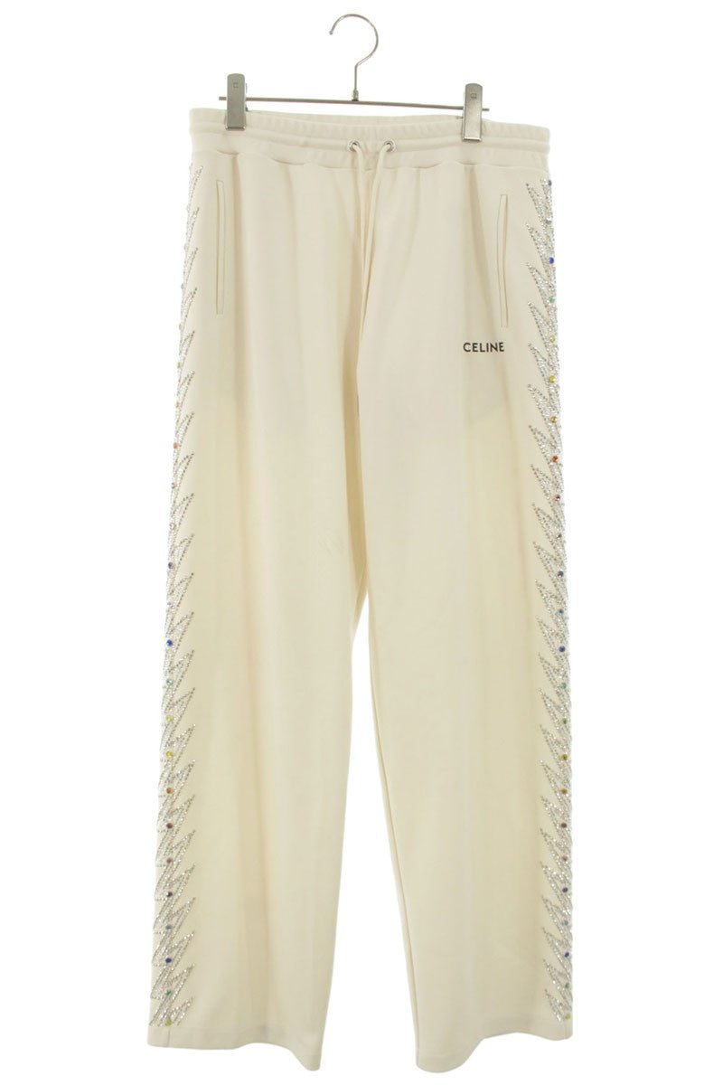 CELINE 23SS Studs Jewel Embellished Track Pants Size 30