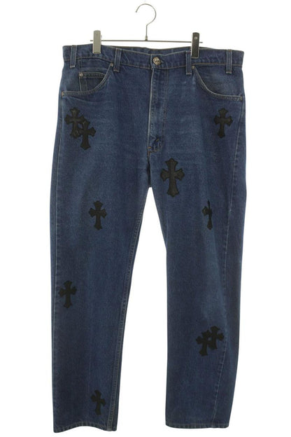 Chrome Hearts U VNTG JEAN BLU ORNG TAB 505 Denim Size 36INCH