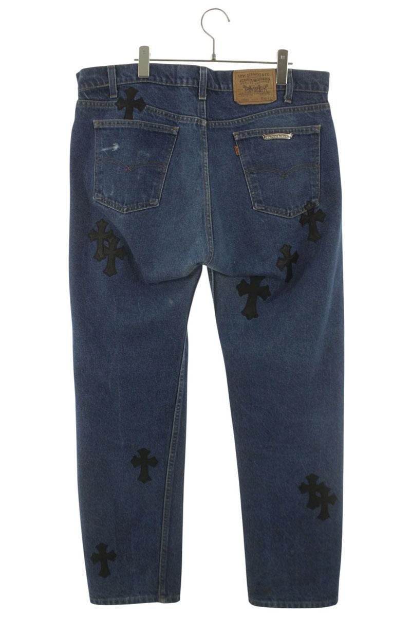 Chrome Hearts U VNTG JEAN BLU ORNG TAB 505 Denim Size 36INCH