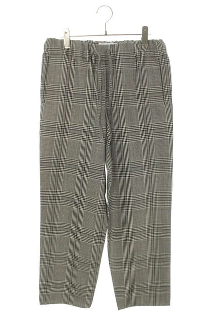 OVERCOAT Drawstring Glen Check Wool Pants Gray Size XS