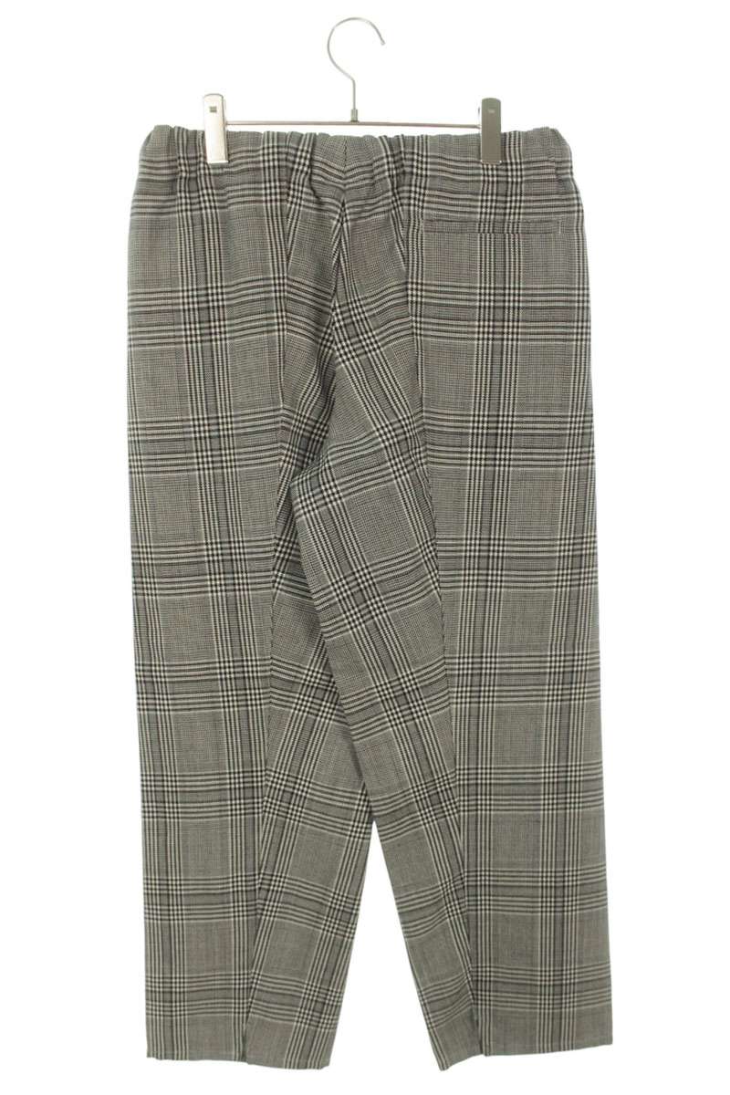 OVERCOAT Drawstring Glen Check Wool Pants Gray Size XS