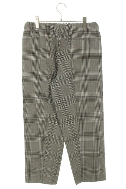 OVERCOAT Drawstring Glen Check Wool Pants Gray Size XS