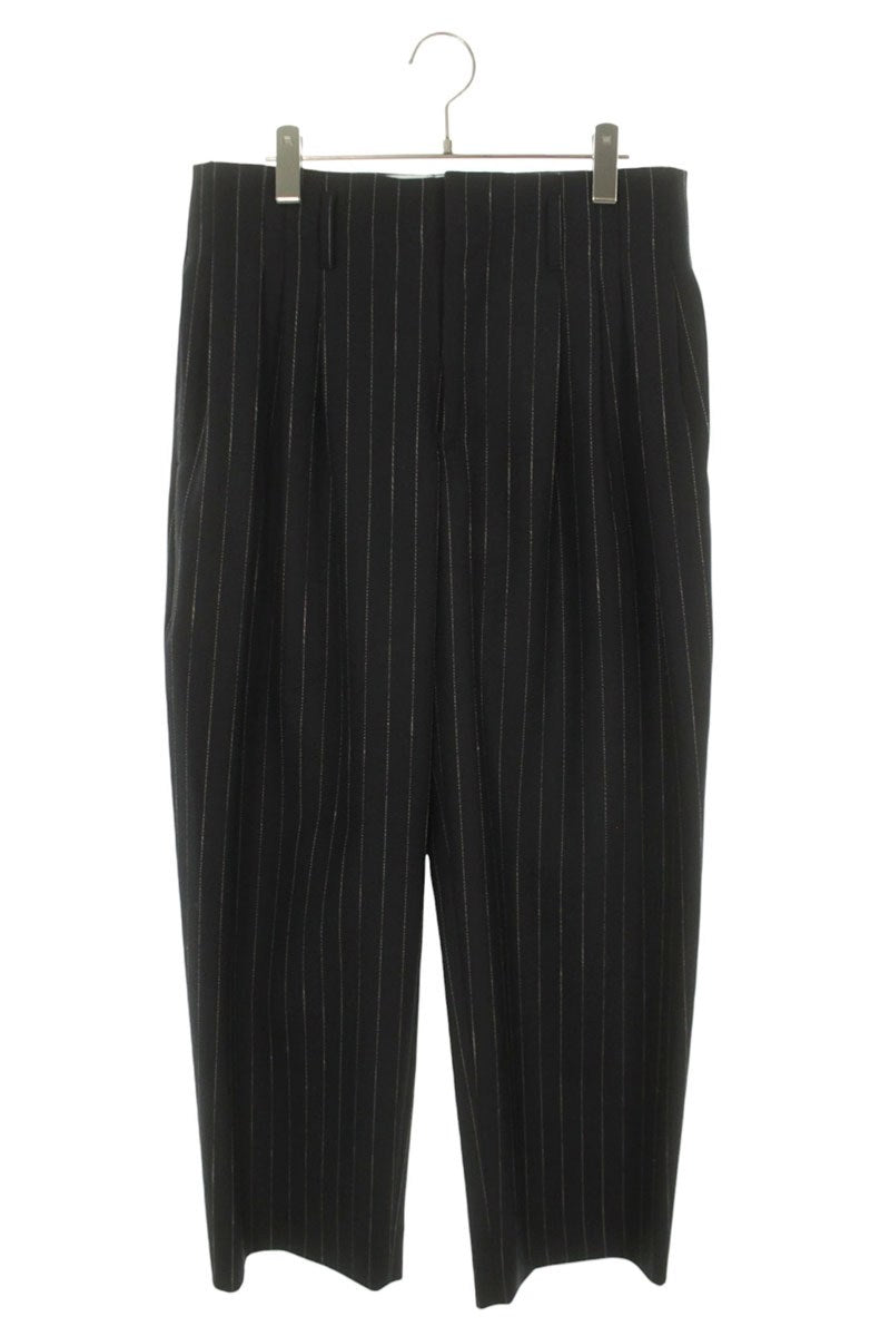 OVERCOAT 5-Tuck Wool Stripe Pants Navy Size M0