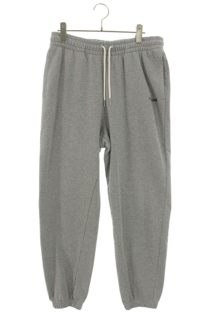 CELINE Logo Embroidered Cotton Sweatpants Gray Size 28
