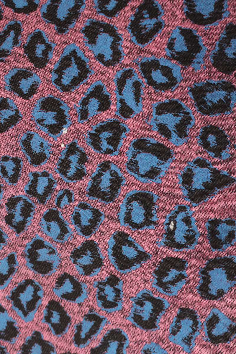 GUCCI Leopard Print Stretch Cotton Pants Multi Size 30