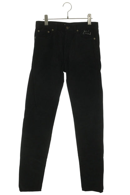 SAINT LAURENT PARIS Black Cotton Corduroy Button Fly Size 28