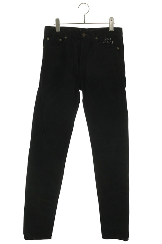 SAINT LAURENT PARIS Black Cotton Corduroy Button Fly Size 28