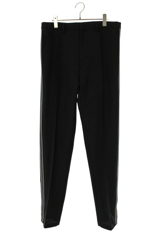 PRADA Triangle Plate Mohair Wool Slacks Black Size 33