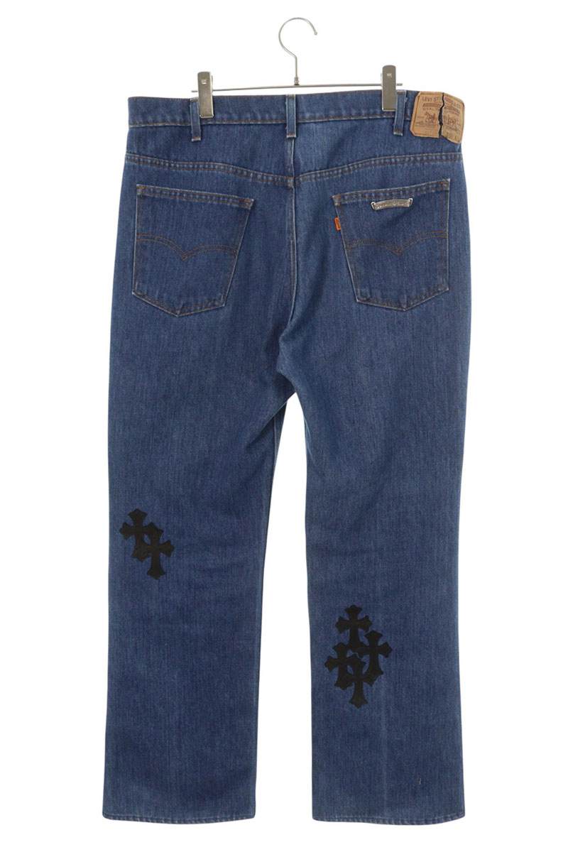 Chrome Hearts Washed 517 Cross Patch Denim Pants Size 38