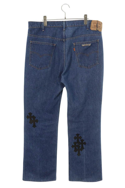 Chrome Hearts Washed 517 Cross Patch Denim Pants Size 38